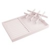 Unique Bargains Stackable Velvet Light Pink Jewelry Organizer Trays with Removable Dividers Set of 2 - 4 of 4