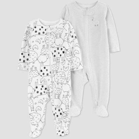 Terugroepen ballet wiel Carter's Just One You® Baby 2pk Farm Animals Sleep N' Play - Gray 3m :  Target