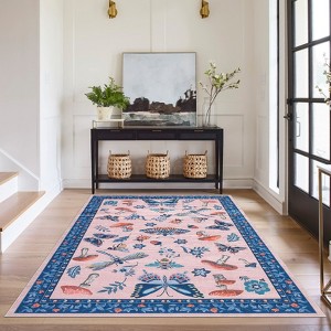 Floral Washable Rug - 1 of 4