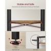 3-Tier Industrial Bookshelf with Sturdy Steel Frame, Rustic Brown & Ink Black - 9.4 x 15.7 x 30.1 Inches, Multi-Functional Storage Shelf - 3 of 4