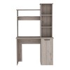 NicBex Home Office Desk 38.7" W Modern Writing Desk with 3-Layer Open Storage Bookshelves, Cabinet and Wooden Frame for Office, Study - 3 of 4