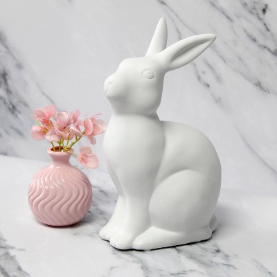 White Porcelain Bunny Rabbit Shaped Night Light for Kids