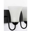 Progress Lighting Classic 4-Light Bath Vanity in Brushed Nickel with Bell-Shaped Etched Glass Shades - 2 of 4