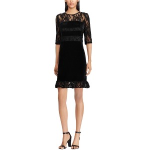 American Living Womens Velvet Lace Midi Dress - 1 of 1