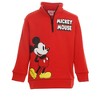 Disney Mickey Mouse Half Zip Sweatshirt and Pants Set Little Kid - image 3 of 4