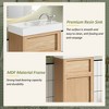 Bathroom Vanity with Resin Sink, Small Bathroom Storage Cabinet with Reversible Push-to-Open Door & Adjustable Shelf, Natural - ModernLuxe - 4 of 4