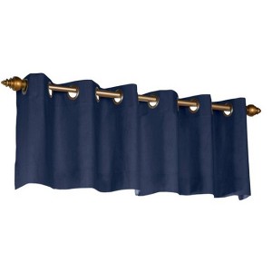 Commonwealth Home Fashions Thermalogic Weather Cotton Fabric - 40" x 15" Grommet Top Valance - 1 of 3