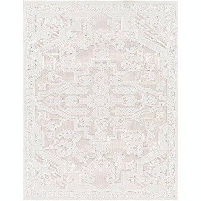 Mark & Day Castalia 6'7"x9' Rectangle Woven Indoor & Outdoor Area Rugs Ivory: Modern Scandinavian, Stain-Resistant, Polypropylene