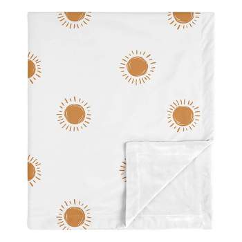 Sweet Jojo Designs Gender Neutral Baby Security Blanket Boho Sun White and Orange