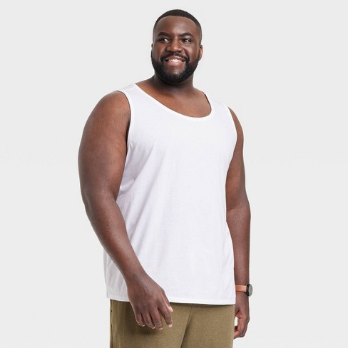 Men's Big & Tall Standard Fit Tank Top - Goodfellow & Co™ White 3xlt :  Target
