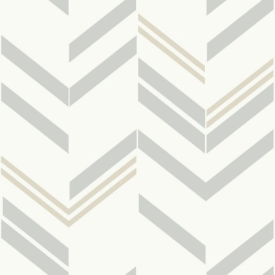 RoomMates Chevron Peel & Stick Wallpaper Graystripe