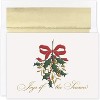 Masterpiece Studios Holiday Collection 15-Count Boxed Embossed Christmas Cards with Foil-Lined Envelopes, 7.8" x 5.6", Mistletoe Joy (942300) - 2 of 2