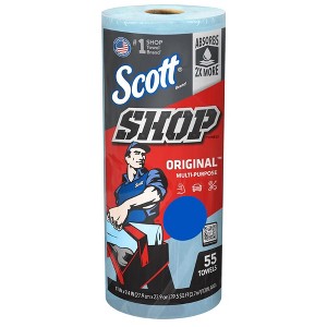 Scott Shop Original Blue Towels, Cloth-like Paper Towel (9.4"x11") - 1 of 4