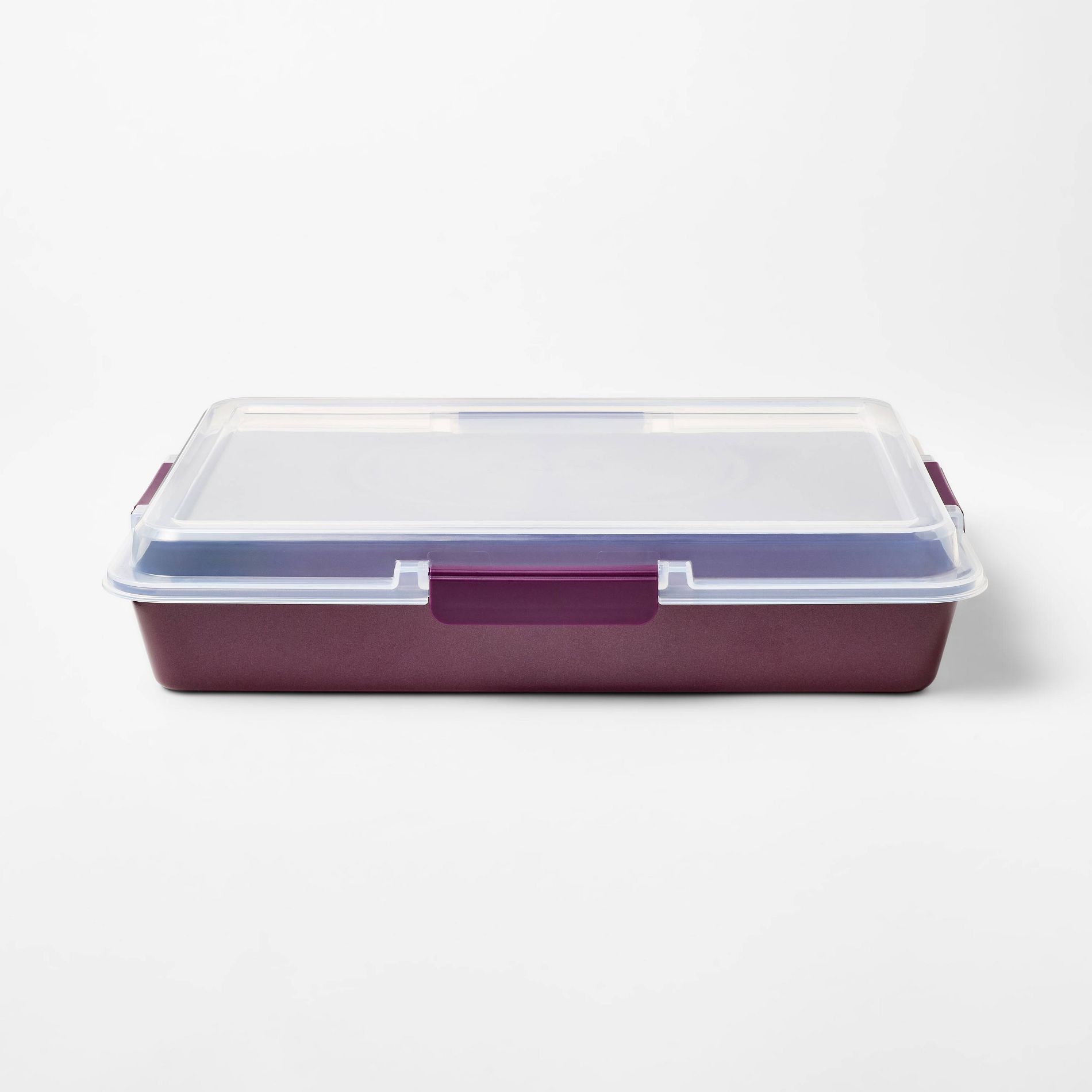9"x13" Nonstick Aluminized Steel Cake Pan Set with Lid Dark Purple - Figmint™