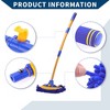 Unique Bargains Car Cleaning Brush Kit Car Wash Mop Wash Brush for Cars Auto RV Truck Blue Yellow 1pc - 4 of 4