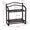 Household Essentials 2 Tier Metal Wall Mount Bathroom Storage Rack Espresso Brown: Over Toilet Shelves, Universal Storage - 4 of 4