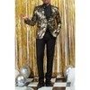 Cloudstyle Men's Dress Floral Suit Notched Lapel Slim Fit Stylish Blazer Dress Suit - 2 of 4