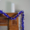 Northlight 50' x 2.75" Unlit Lavish Blue with Snowflake Tinsel Christmas Garland - 3 of 3