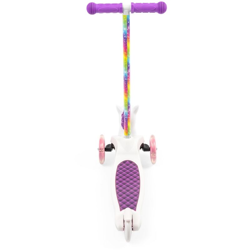 Voyager Unicorn 3D Tilt and Turn Kids Scooter with Light Up Deck and Wheels, 5 of 7