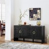 Lyngins Sideboard Buffet Cabinets with Metal Handles,Wood Legs,Diamond Geometric Pattern Coffee Bar Cabinets,Credenzas for Kitchen,Entryway - 2 of 4