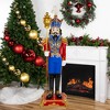 Northlight Regal Commercial Christmas Nutcracker Soldier with Scepter - 6.5' - Red and Blue - 2 of 4
