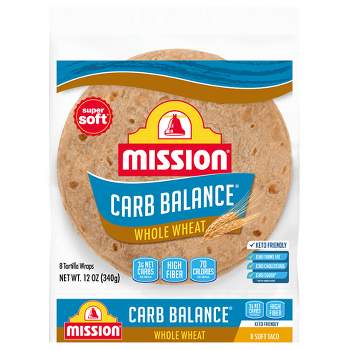 Mission Taco Size Carb Balance Whole Wheat Tortillas - 12oz/8ct