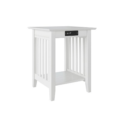 AFI Furnishings Mission Printer Stand with Charger WH