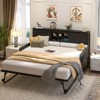 Aheaplus Storage Daybed with Trundle and Charging Station - 2 of 4