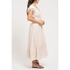 August Sky Women's Flutter Sleeves Midi Dress - 3 of 4