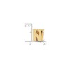 Black Bow Jewelry Letter N Bead Charm in 14k Yellow Gold Plated Sterling Silver - 3 of 4