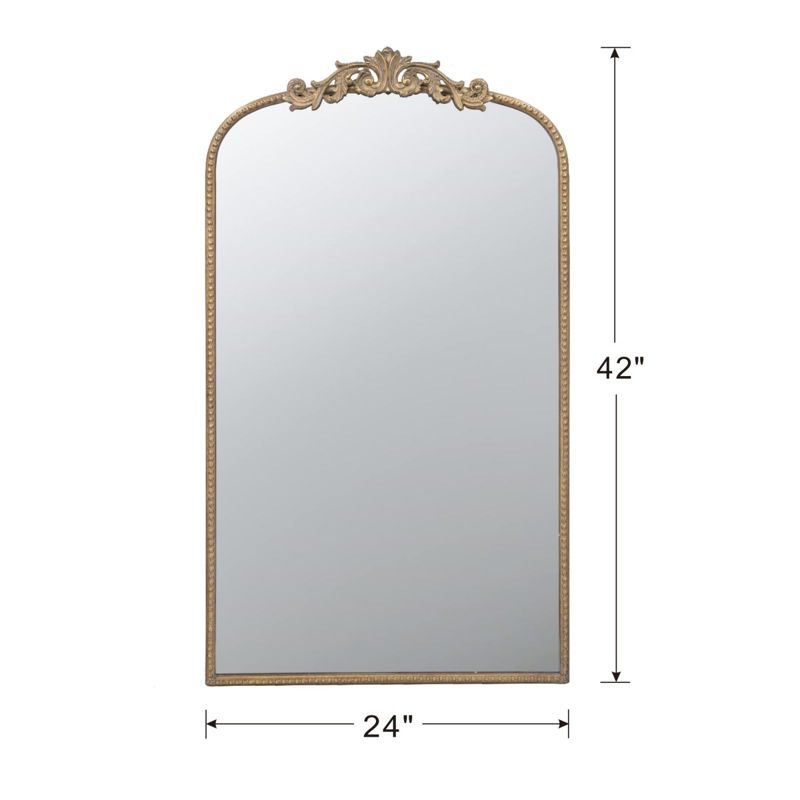 Cerys Anthropologie Wall Mirror,Baroque Inspired Wall Decor Mirror,Arch Mirror with Rectangular Gleaming Primrose Framed Mirror-The Pop Home, 5 of 9