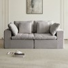 HipyMo L-Shape Modular Compression Sofa with High-Density Sponge, Corduroy Fabric & Stainless Steel - 2 of 4