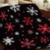 Lomsoe Christmas Snowflake Throw Blanket, Soft, Warm Flannel Blanket for Holiday Decor & Gifts, Perfect for Naps, Camping, Office & Home. - 3 of 4