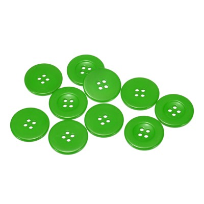 Unique Bargains Resin Snap Fastener Round Flat 4-Hole Sewing Buttons 10 Pcs
