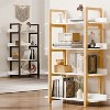 Vertical Bookshelf, 4-Tier Bookcase, Narrow Spine Book Shelf for Small Space, Corner Standing Shelf for Living Room, Study, Entryway - 3 of 4
