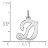 Black Bow Jewelry 14k White Gold, Sophia Collection, Small Script Initial D Pendant - 4 of 4