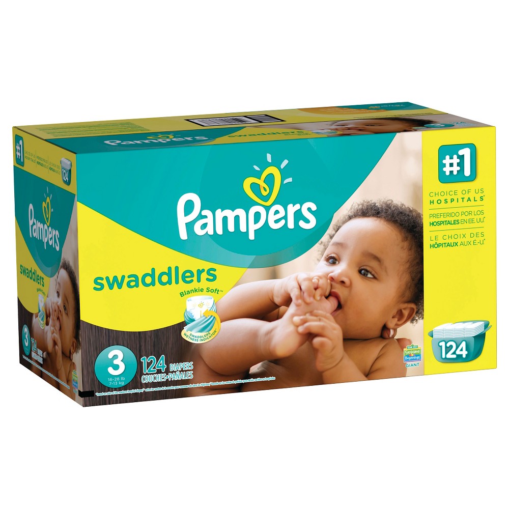 UPC 037000863687 product image for Pampers Swaddlers Diapers Giant Pack - Size 3 (124 Count) | upcitemdb.com