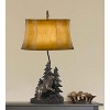 Cal Lighting 150W 3 Way Forest Resin Table Lamp With Leatherette Shade - Antique Bronze - 2 of 2