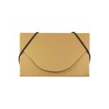 JAM Paper Colorful Business Card Holder Case with Round Flap Matte Gold Chipboard Sold Individually