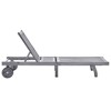 vidaXL Patio Sun Lounger with Cushion Gray Solid Acacia Wood - 2 of 4