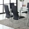 2pk Comstok Chrome Legs Dining Chairs White - HOMES: Inside + Out: Upholstered High Back Side Chair, Metal Frame - 4 of 4