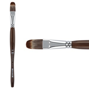 Borciani e Bonazzi UNICO Synthetic Mongoose Artist Paint Brush - Series 802 Filbert - Size #18 - Watercolors, Oil & Acrylic Paint - Handcrafted in - 1 of 4