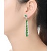 Guili Sterling Silver Dangle Earrings with Colored Cubic Zirconia in Ladder Style — a bold yet elegant piece to elevate your look - 2 of 3