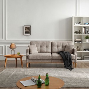 NicBex Modern Waterproof Fabric Loveseat Sofa with 2 Back Pillows & USB Port,Button Tufted Design,2-Seater Couch for Living Room - 1 of 4