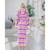 ADR Women's Robe Plush Fleece with Hood, Full Length Hooded Bathrobe Woman - 3 of 3