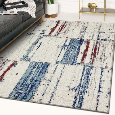 Luxe Weavers Modern Distressed Abstract Area Rug