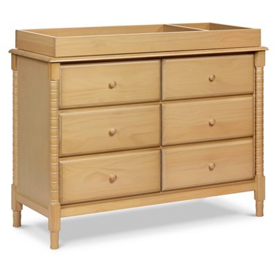 Honey Wood Spindle 6-Drawer Nursery Dresser
