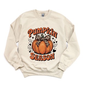 Simply Sage Market Coquette Pumpkin Season Leopard Sweatshirt - 1 of 4