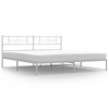 vidaXL Metal Bed Frame with Headboard White 72 in.x83.9 in. California King - 2 of 4
