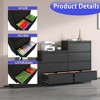 File Cabinet With 4 Drawers, Lock, 2 Keys, Quiet Storage Space Lockable Metal File Cabinet For Home Office, Files Legal, Letter, A4, F4 Size - 3 of 4